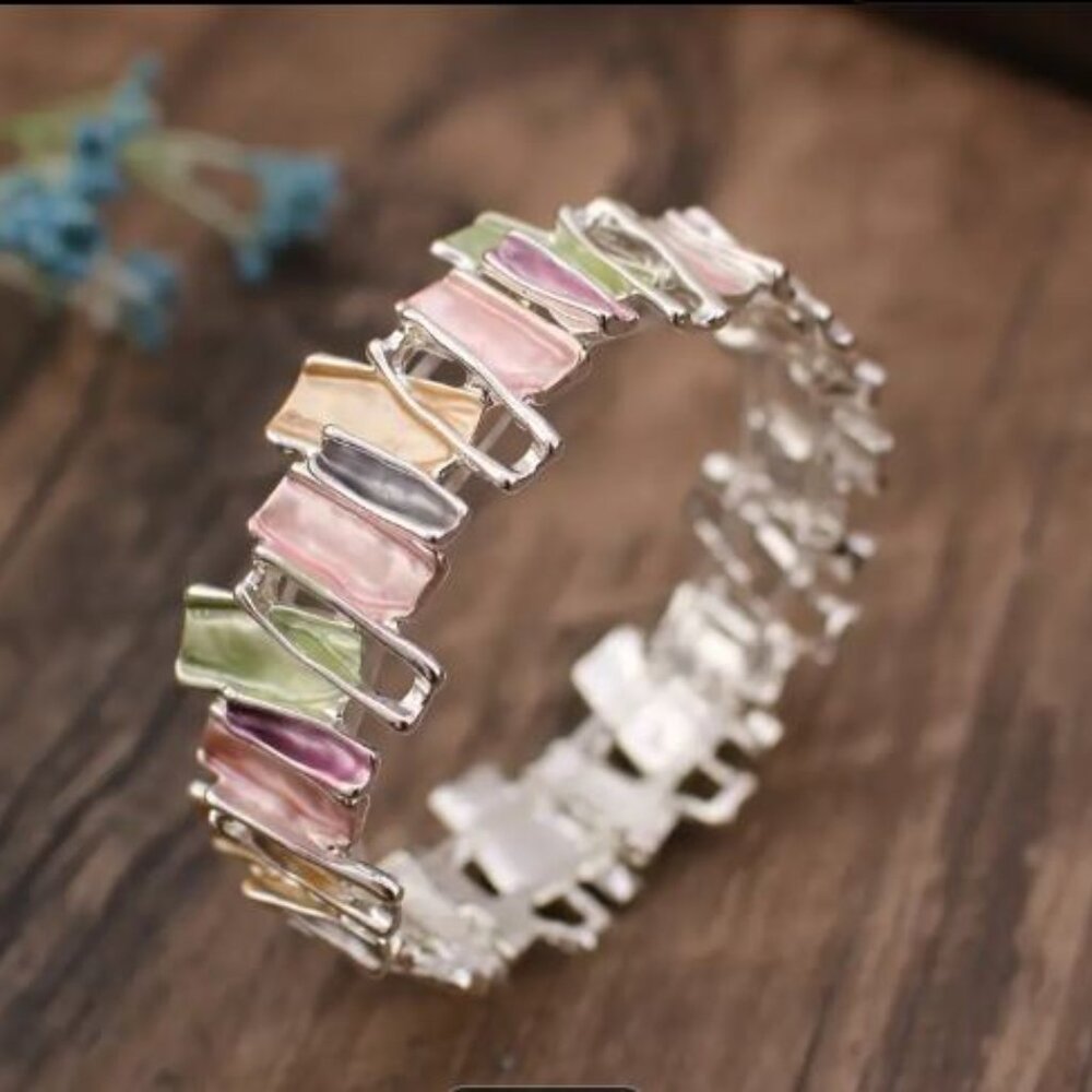 Enamel Color  Drip Oil Alloy Bracelet
